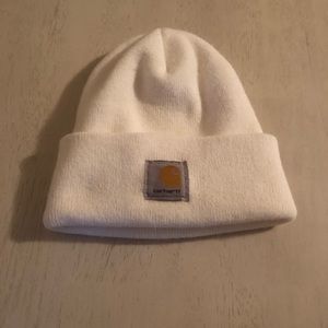 White Carhartt hat beanie